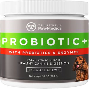 PawMedica Probiotic+ Digestive Enzymes Probiotic Dog Chews, 120 count