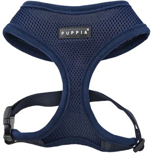 Puppia Soft Polyester Back Clip Dog Harness, Navy, Small: 12 to 18-in chest
