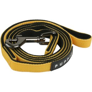 Puppia Two-Tone Polyester Dog Leash, Yellow, Large: 4.59-ft long, 0.8-in wide