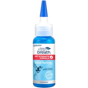 TropiClean Fresh Breath Vet Strength Formula Oral Care Clean Teeth Dog Dental Gel, 2-oz bottle
