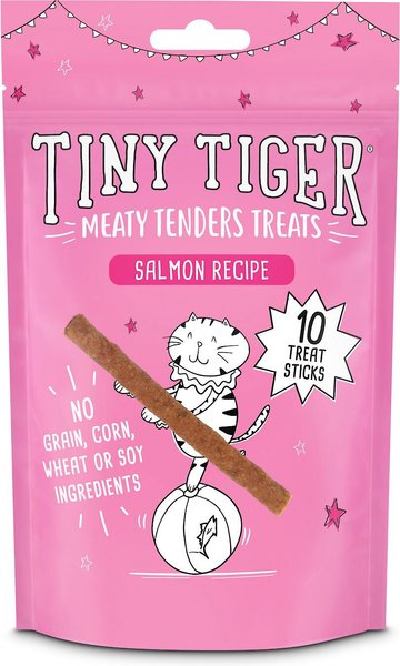 Tiny Tiger Meaty Tenders Sticks Cat Treats, Salmon Recipe, 40 count slide 1 of 6