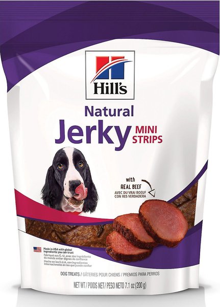Hill's Natural Jerky Mini-Strips with Real Beef Dog Treats, 7.1-oz bag, bundle of 2 slide 1 of 7