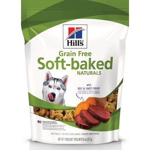Hill's Grain-Free Soft-Baked Naturals with Beef & Sweet Potatoes Dog Treats, 8-oz bag, bundle of 2