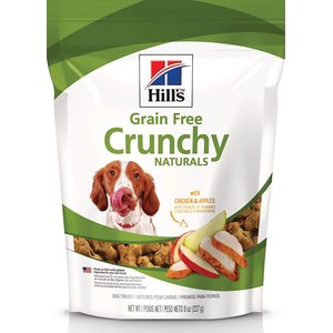 Hill's Grain-Free Crunchy Naturals with Chicken & Apples Dog Treats, 8-oz bag, bundle of 2