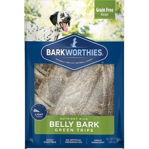 Barkworthies Green Tripe Sticks Dog Treats, 7-oz bag, bundle of 2