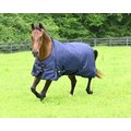 Gatsby 600D Waterproof Ripstop Turnout HW Horse Blanket, Dark Blue, 75-in