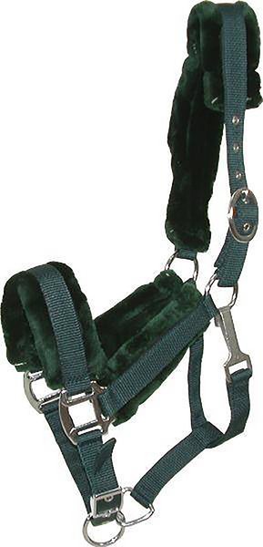 Gatsby Nylon Removable Fleece Horse Halter, Hunter, Cob slide 1 of 1