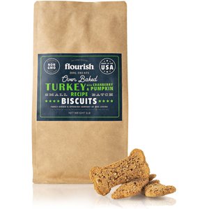Flourish Turkey Cranberry Biscuit Dog Treats, 1-lb bag