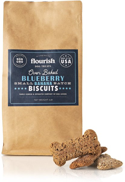 Flourish Blueberry Banana Biscuit Dog Treats, 1-lb bag slide 1 of 2