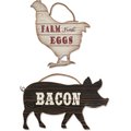 Design Imports Chicken And Pig Farmhouse Signs, 2 count