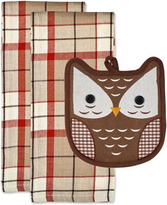 Design Imports Autumn Owl Potholder Gift Set, 3 count, slide 1 of 1
