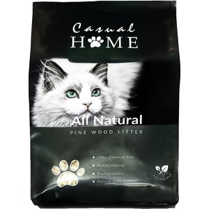 Casual Home Natural Pine Pellet Unscented Non-Clumping Cat Litter, 20-lb bag