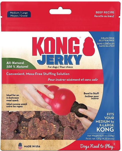 KONG Jerky Beef Grain-Free Gluten-Free Soft & Chewy Dog Medium/Large Treats slide 1 of 5