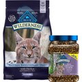Blue Buffalo Wilderness Chicken Recipe Dry Food + Chicken Formula Crunchy Cat Treats
