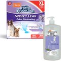 Hartz Home Protection Odor Eliminating XL Pee Pads, Lavender Scented + Groomer's Best Professionals 6 in 1 Lavender & Mint Scent Dog Shampoo
