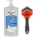 Hartz Groomer's Best Professionals Anti-Dandruff Jasmine & Citrus Scent Shampoo + Fur Fetcher DeShedding Dog Brush