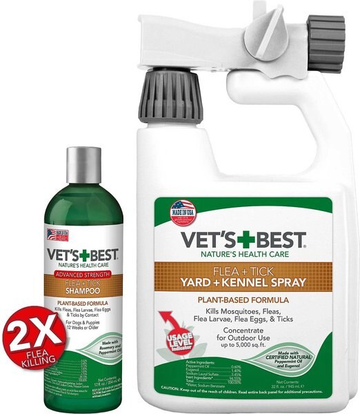 Vet's Best Advanced Strength Flea and Tick Shampoo + Yard & Kennel Spray for Dogs slide 1 of 9