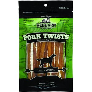 Redbarn Pork Twists Natural Chew Dog Treats