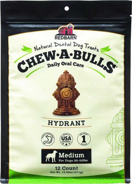 Redbarn Chew-A-Bull Hydrant Medium Dental Dog Treat slide 1 of 4