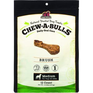Redbarn Chew-A-Bull Brush Medium Dental Dog Treat