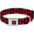 Buckle-Down Harley Quinn Diamond Dog Collar, Medium