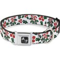 Buckle-Down Holly & Mistletoe Dog Collar, Medium