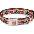 Buckle-Down Marvel Comic Thor & Hammer Dog Collar, Wide-Large