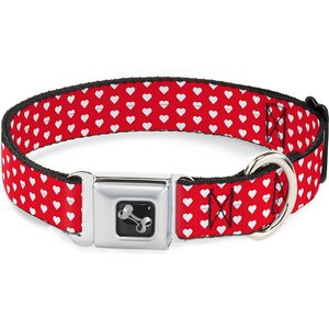 Buckle-Down Mini Hearts Dog Collar, Wide-Large