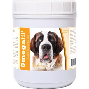 Healthy Breeds Omega HP Fatty Acid Skin & Coat Support Soft Chews Dog Supplement, 90 count