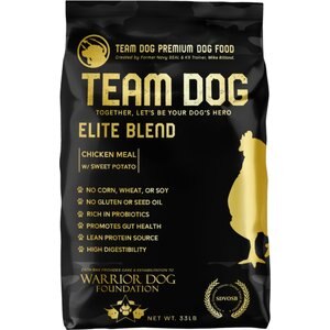Team Dog Chicken Meal & Sweet Potato 30/25 Elite Blend Premium Dry Dog Food, 33-lb bag