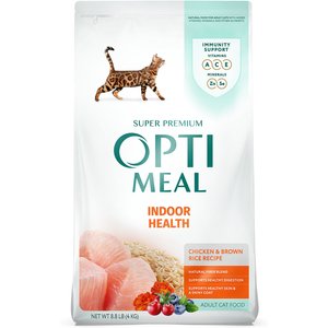 Optimeal Indoor Health Cat Chicken & Brown Rice Recipe Dry Cat Food, 8.8-lb bag