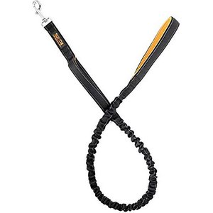 Mighty Paw Nylon Dual Handle Bungee Dog Leash, 46-in, Black
