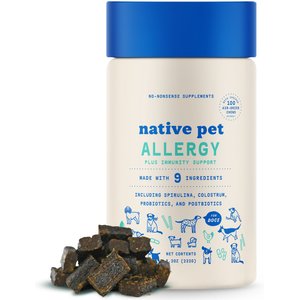 Native Pet Allergy Soft Chew Allergy Supplement for Dogs, 100 count