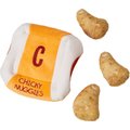 Cosmo Fur Babies Chicken Nugget Puzzle Plush Dog Toy, Yellow & White, 6-in