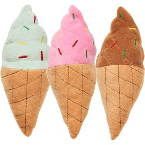 Cosmo Furbabies Ice Cream Cone Dog Toy, 7-in, Color Varies
