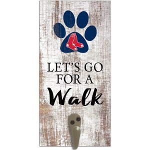 Fan Creations MLB Dog Leash Holder Sign Wall Decor, Boston Red Sox