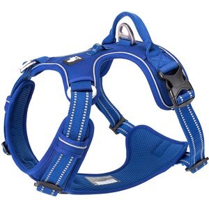 Chai's Choice Premium Quick Release Outdoor Adventure 3M Polyester Reflective Front Clip Dog Harness, X-Large, Royal Blue