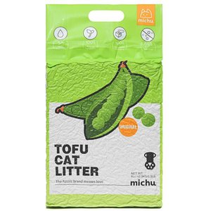 Michu Natural Clumping Flushable Tofu Cat Litter, 5.5-lbs bag, Original