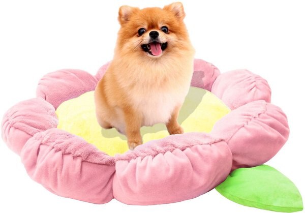 TONBO Flower Pillow Dog & Cat Bed, Pink slide 1 of 8
