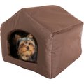 Pet Adobe Cozy Cottage House-Shaped Covered Dog Bed, Brown