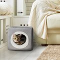 Pet Adobe Enclosed Cat Bed, Gray