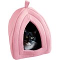 Pet Adobe Soft Enclosed Igloo Cat Bed, Pink