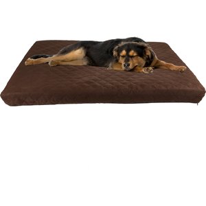 Pet Adobe Waterproof Indoor/Outdoor Memory Foam Dog Bed, Brown, 44-in