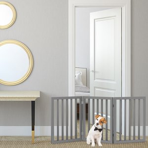 Pet Adobe Freestanding 3-Panel Wood Dog Gate