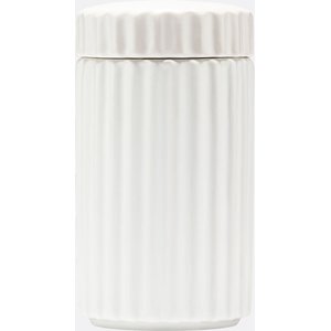 Waggo Ripple Ceramic Dog Treat Jar, White