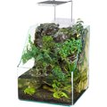 Desktop AquaTerrium Curved Glass Fish Tank Kit, 2.65-gal
