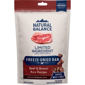 Natural Balance Limited Ingredient Freeze Dried Beef & Brown Rice Recipe Dry Dog Food, 13-oz bag