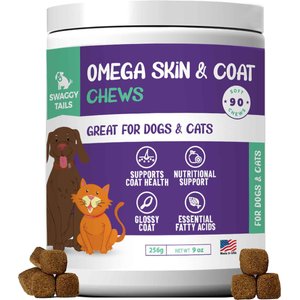Swaggy Tails Omega Skin & Support Dog & Cat Supplement, 90 count