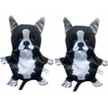 Piggy Poo and Crew Boston Terrier Paper Crinkle Squeaker Toy, 2 count
