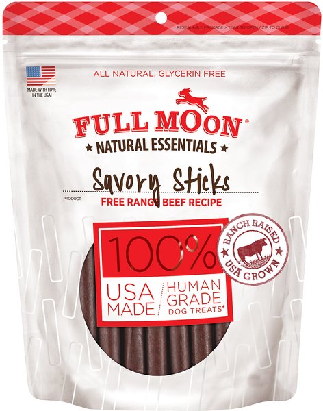 Full Moon All Natural Human Grade Beef Savory Sticks Dog Treats, 14-oz bag slide 1 of 6